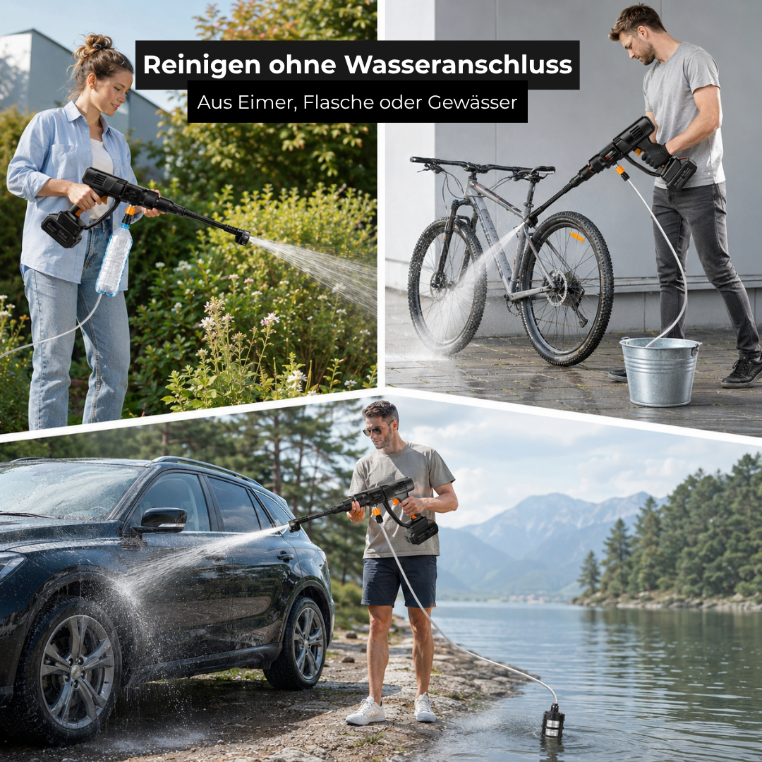 AQUVIRO Pro – Mobiler Akku-Reiniger mit 2 Akkus